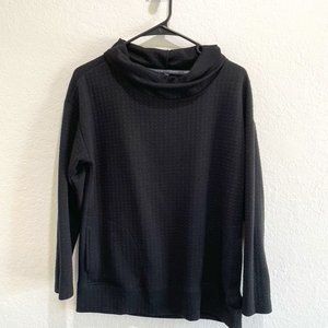 RBX Black Fitness Sweater with Loose Turtle Neck